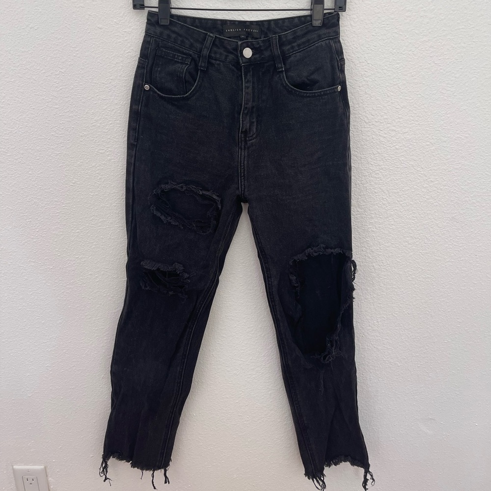 High Waisted Ripped Jeans - Picture 2 of 4